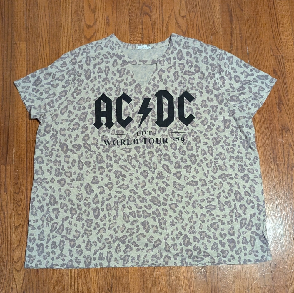 Maurices | ACDC Animal Print Tee | 2X